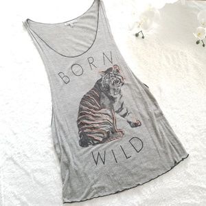 Born Wild Tiger Muscle Tank